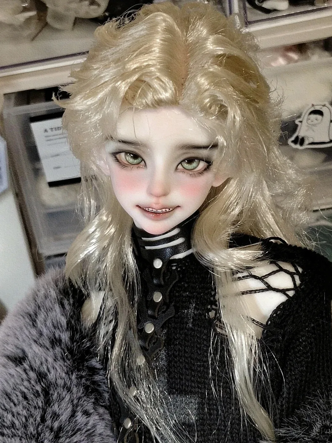 Фото Новая кукла BJD в масштабе 1/4, девочка с открытым ртом, с толстой одинарной головой Бонни, сестры Сяолан, из смолы, игрушечный ангел, только голова. №2
