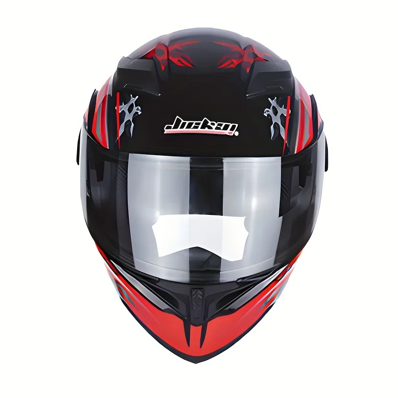 Красный мотоциклетный шлем Raptor - полный охват для мужчин и женщин зимняя защитная