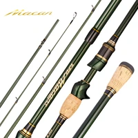 cemreo spinning casting carbon fishing rod 4 5 sections 1 8m2 1m2 4m portable travel rod spinning fishing rods fishing tackle