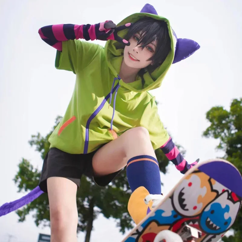 Костюм для косплея на молнии с капюшоном из аниме бесконечность