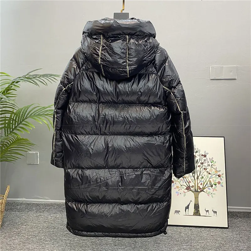 Winter Men's High-quality Gray Duck Long Down Jacket Casual Super Warm Coat