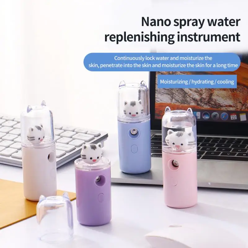 

Mini Face Sprayer Steamer USB Charging Humidifier Nano Nebulizer Portable Spray Moisturizing Beauty Instruments Skin Care Tool