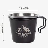 4pcs stainless mini double layer camping travel home water mug cup backpacking mug cup for picnic dinner party outdoors
