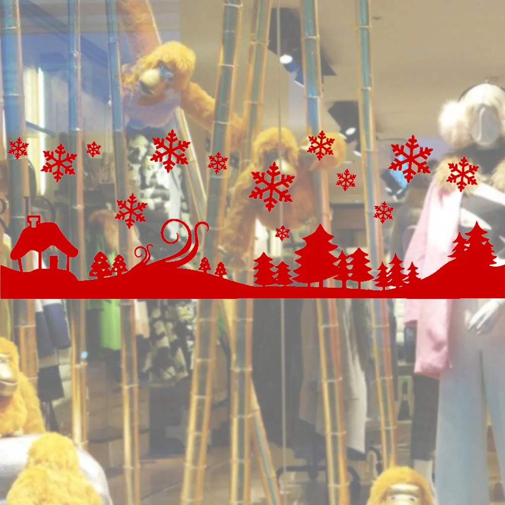 

1PC Decorative Creative Romovable Red New Snow Tree Wall Stickers Wallpaper Kids Rooms Decor Wall Decor Wall Decal
