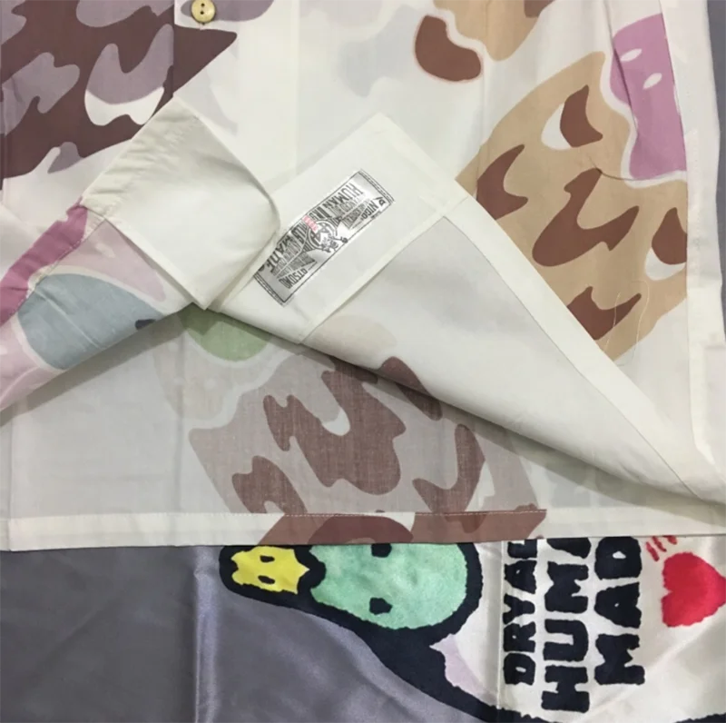 Human Made Shirt Men Women 1:1 Green Head Duck Print HUMAN MADE Oversize Hawaii Shirt