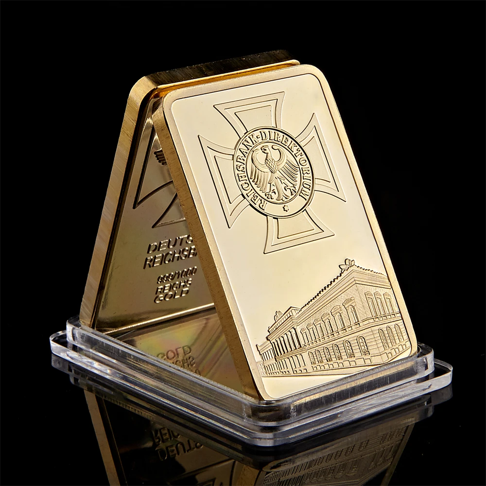 Железная монета с золотым покрытием 1 унция