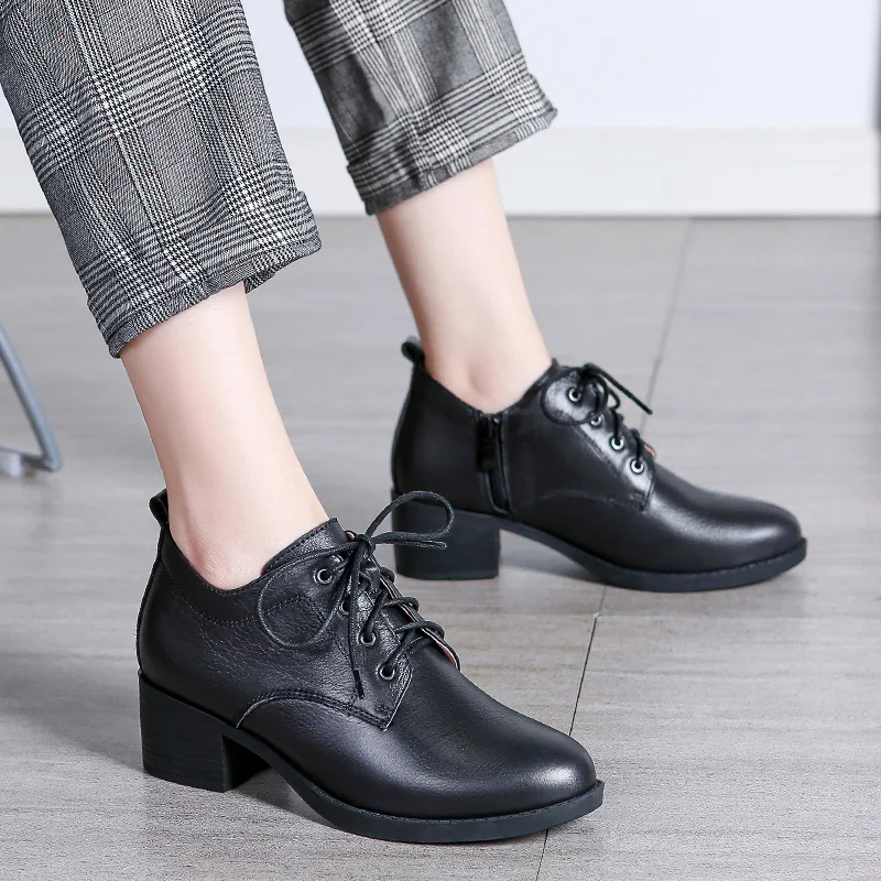 Туфли женские зимние из натуральной кожи