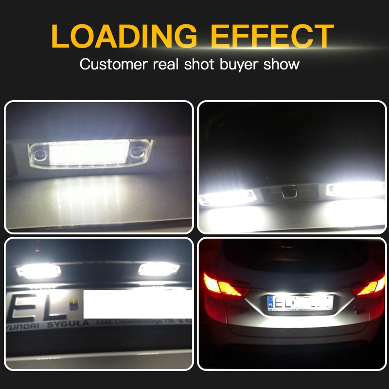 2 шт. Canbus светодиодный светильник номерного знака в сборе для Hyundai Sonata YF i45 i40 Kona
