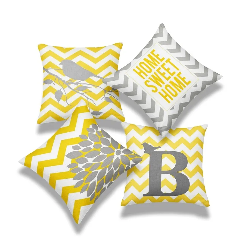 

4 шт., наволочки для дивана, с принтом