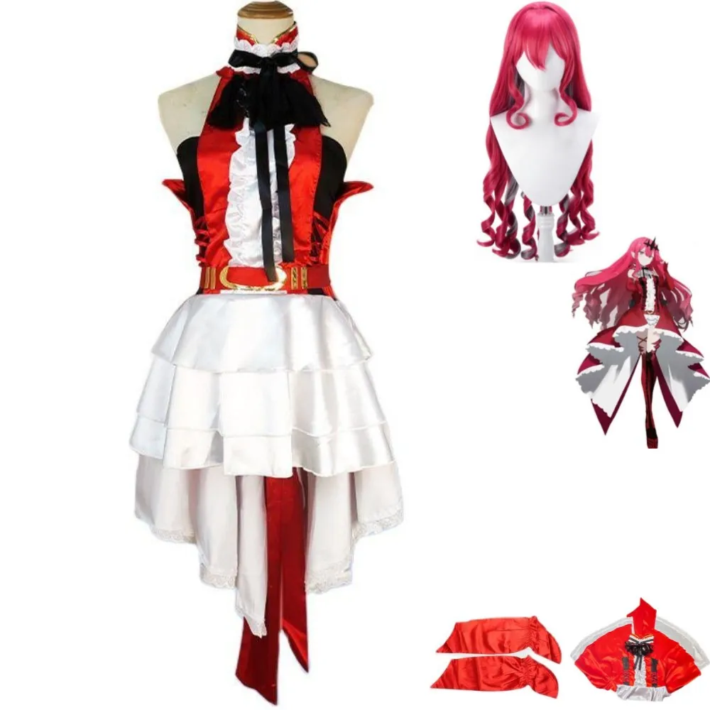 

Anime Game Fate/Grand Order Fairy Knight Tristan/Baobhan Sith Cosplay Costume Wig FGO Gorgeous Red Dress Woman Sexy Party Suit