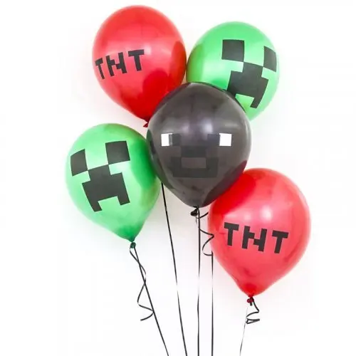 Набор из 6 воздушных шаров Майнкрафт 25 см | Дом и сад