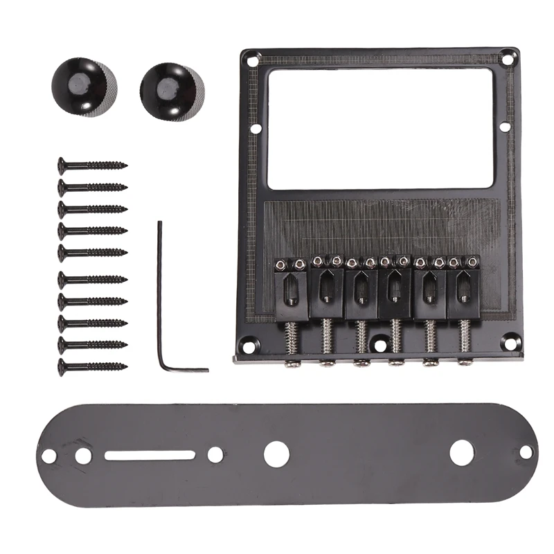 

6 String Saddle Volume Control Bridge Plate Replacement With Control Plate For Telecaster Electric Guitar Repair Parts
