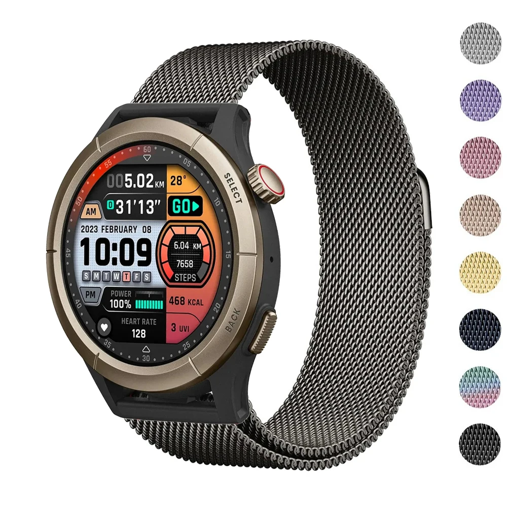 

Ремешок Магнитный из нержавеющей стали для Amazfit Cheetah Pro, браслет-петля для Amazfit Cheetah, аксессуары для часов, 22 мм