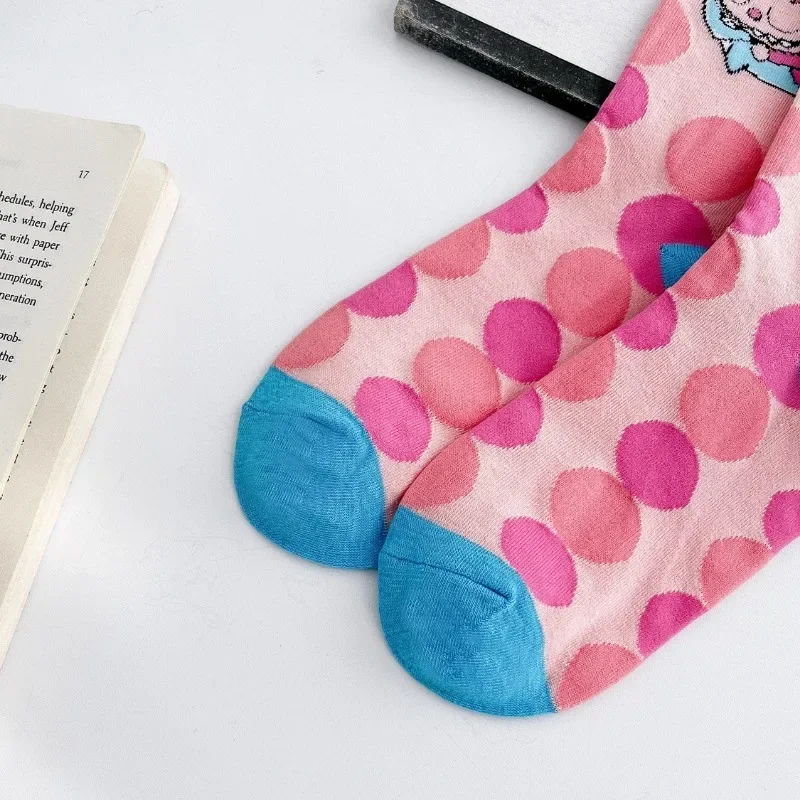 5 пар носков Labubu впитывающие дышащие спортивные носки с героями мультфильмов