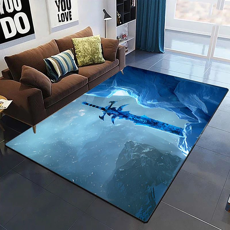 Art Printed Cold Weapon Sword Kids Play Area Large Rug Child Room Cool Floor Mats Pattern Carpets for Living Room Bedroom Carpet