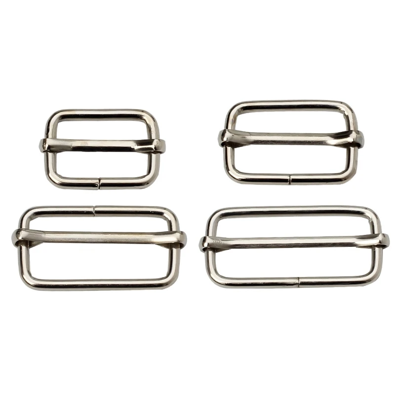 

R2LD 20Pcs/pack Metal Roller Buckles, Triglide Slider Buckle Belts Hardware Buckles Strap Adjuster Slider Roller Pin Buckles