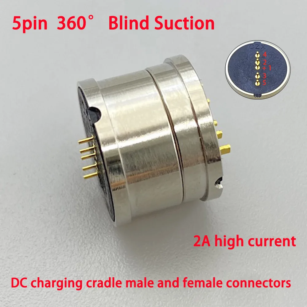 Слепое всасывание 360° °   4 5 6-контактный водонепроницаемый магнитный пружинный разъем Pogpin DC, зарядный блок, адаптер для сигнала данных «папа» и «мама»