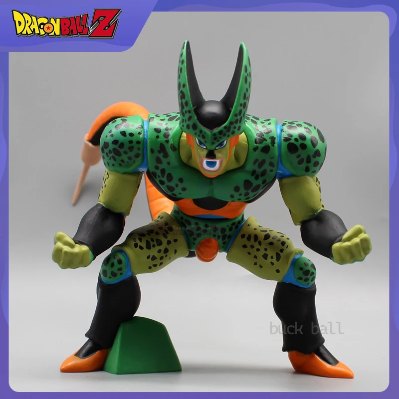 

16.5cm Dragon Ball Cell Anime Figures Squatting Cell Figurine Pvc Statue Model Collection Room Ornament Toy Children Gifts