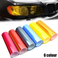 car light headlight taillight tint vinyl film sticker sheet fog light rear lamp matt smoke film 3060cm 6 color