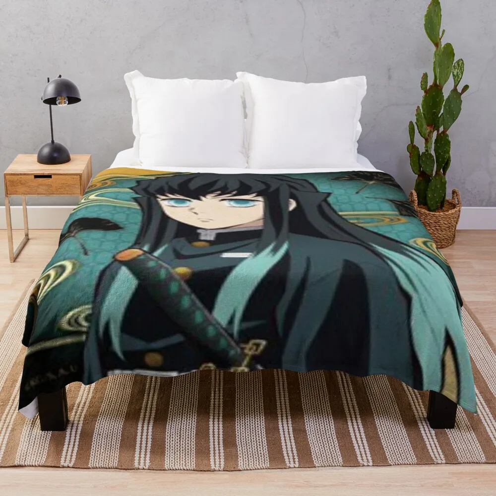 

Muichiro Tokito Mist Hashira Throw Blanket Hairy Thermal Blanket