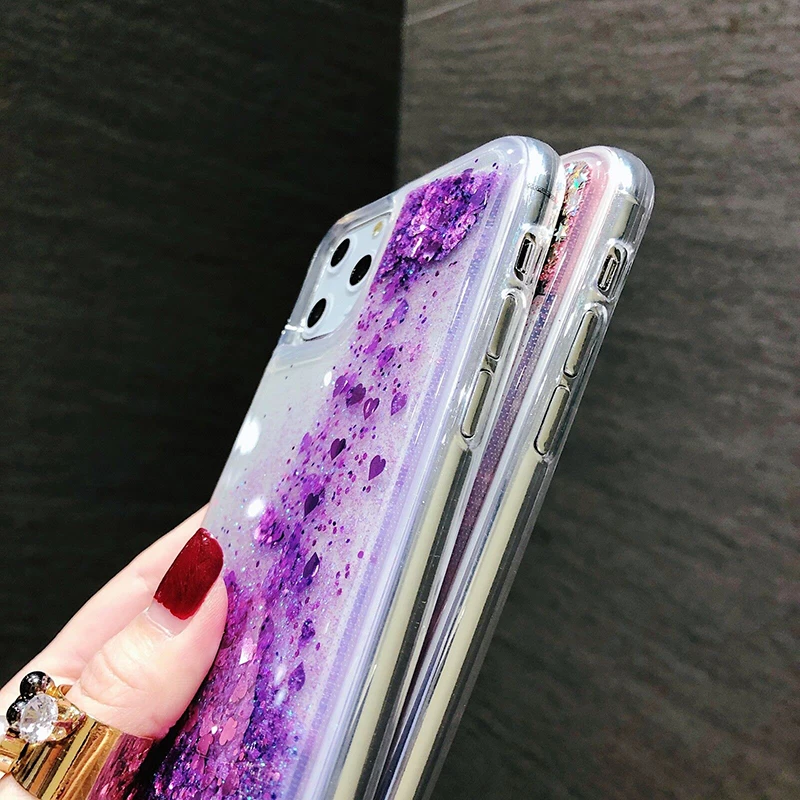 Фото Чехол из жидкого силикона с блестками для Xiaomi Redmi Note 12 11 11S 10 10S 9 9S 8 8T 7 6 5 Pro 4G №5