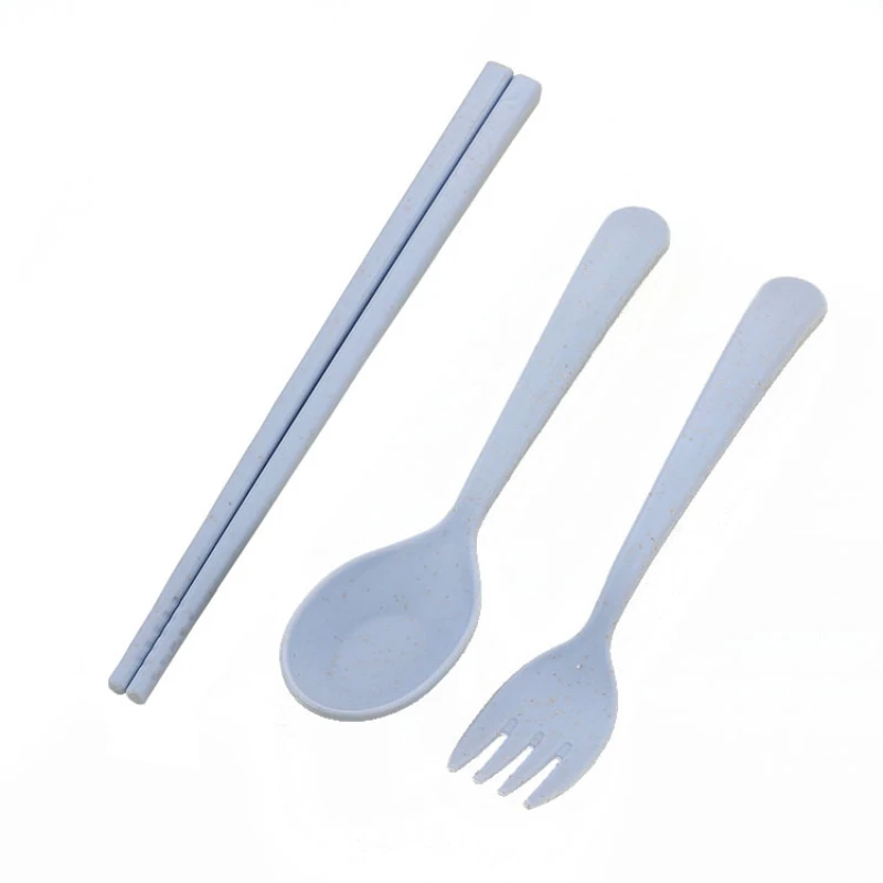 Набор посуды 3 в 1 из пшеничной соломы вилки ложки ножи набор для путешествий