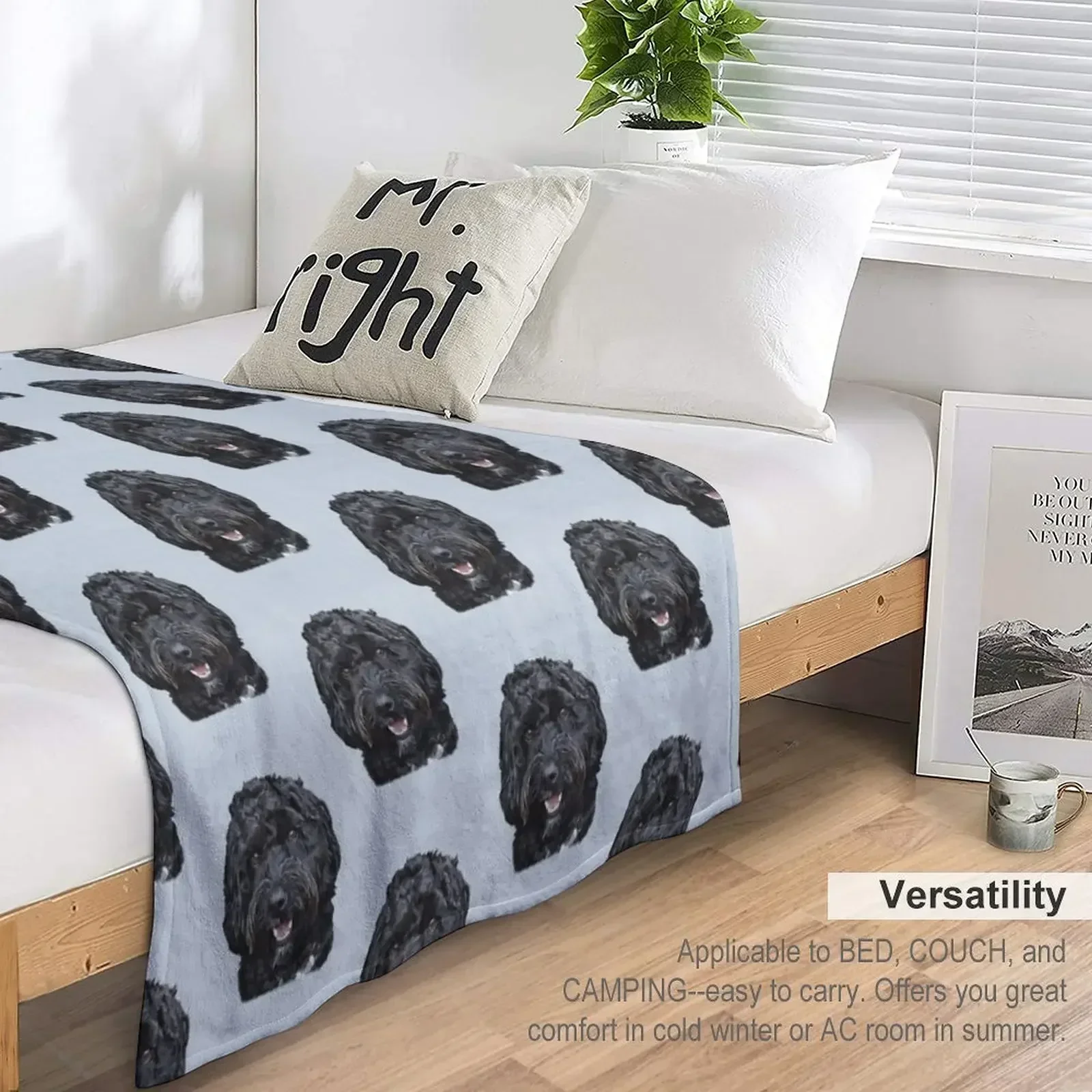 Черное одеяло для собак Doodle/Cockapoo летние одеяла спального мешка диванные