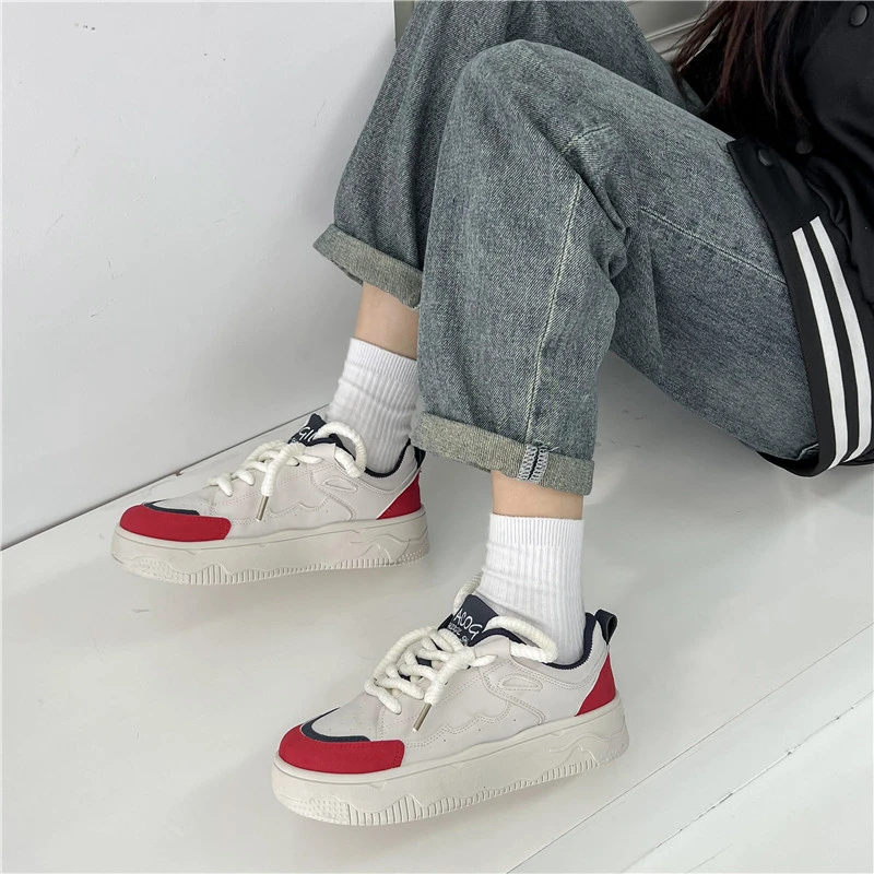 

Platform Sneakers Women Shoes Spring Autumn Woman Lace Up Flats Shoes Sneakers Casual Ladies Sports Vulcanized Shoes Female