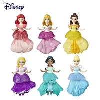 disney princess doll toy for girls beautiful collectible dolls set of 6 royal hair clips fashion doll gift toys for kids e5094