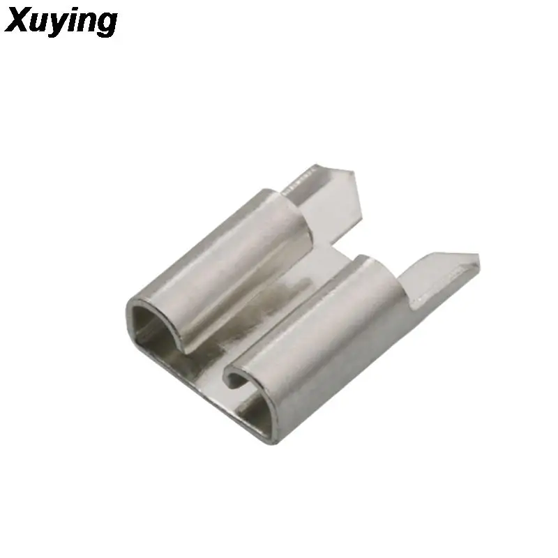 

100pcs 6.3 boards inserted spring PCB circuit boards welding terminal insert