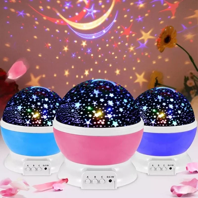 Night Light Projector Star Moon Lamp for Children Kids Bedroom Decor Projector Rotating Nursery LED Baby Lamp Gift