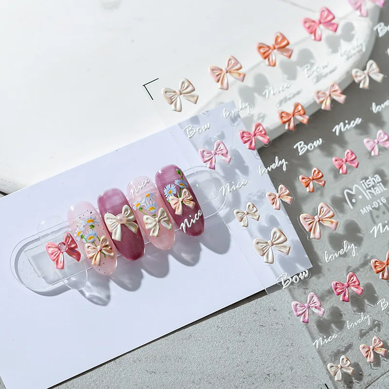 

Iron new craft cute bear thin tough nail stick adhesive nail stick nail jewelry MN joint series