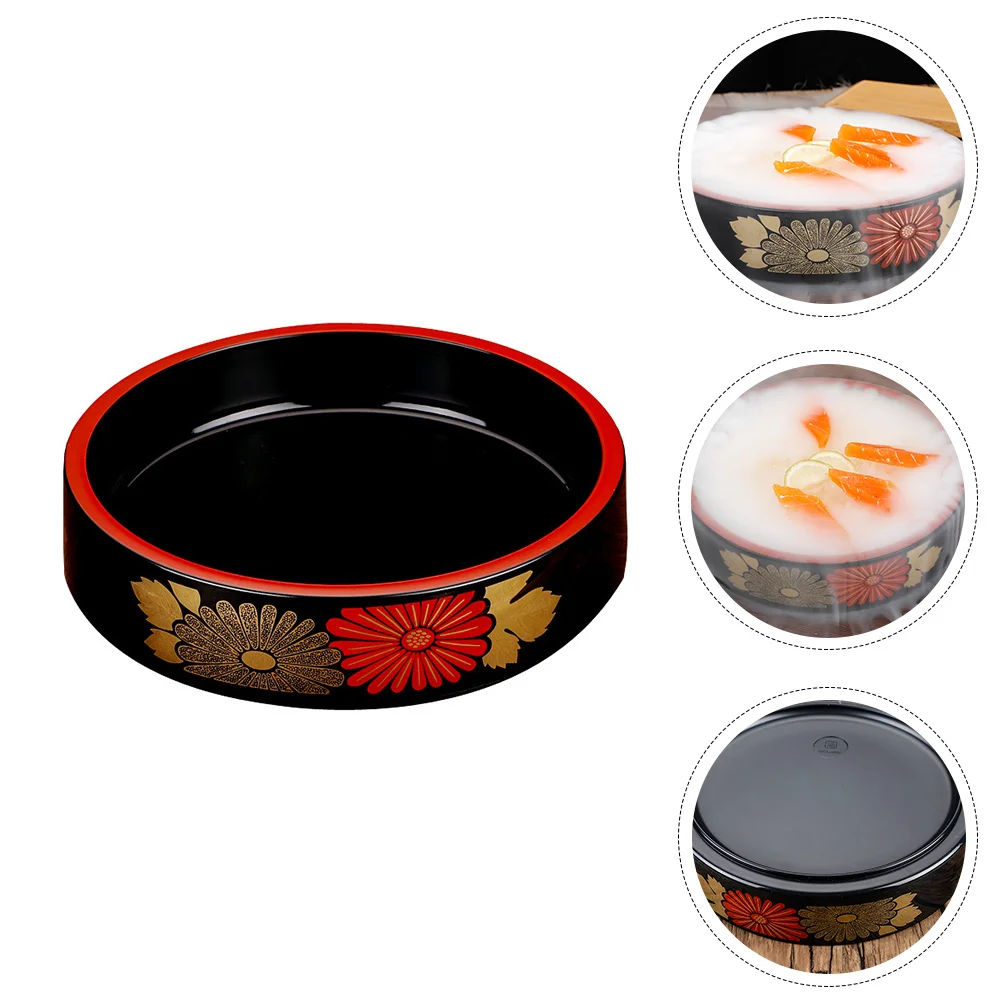 

Japanese Sashimi Plate Sushi Tray Round Salmon Dish Seafood Serving Platter Cheese Dessert Appetizer Bucket Bowls Salad