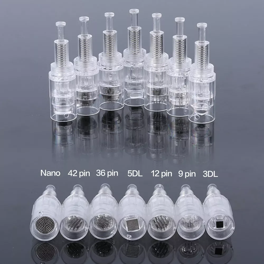 

10pcs/lot Replacement Micro Screw Needle for Derma Pen Silicone Nano/9/12/42 Tattoo Needles Cartridge Spiral Port Nano Needles