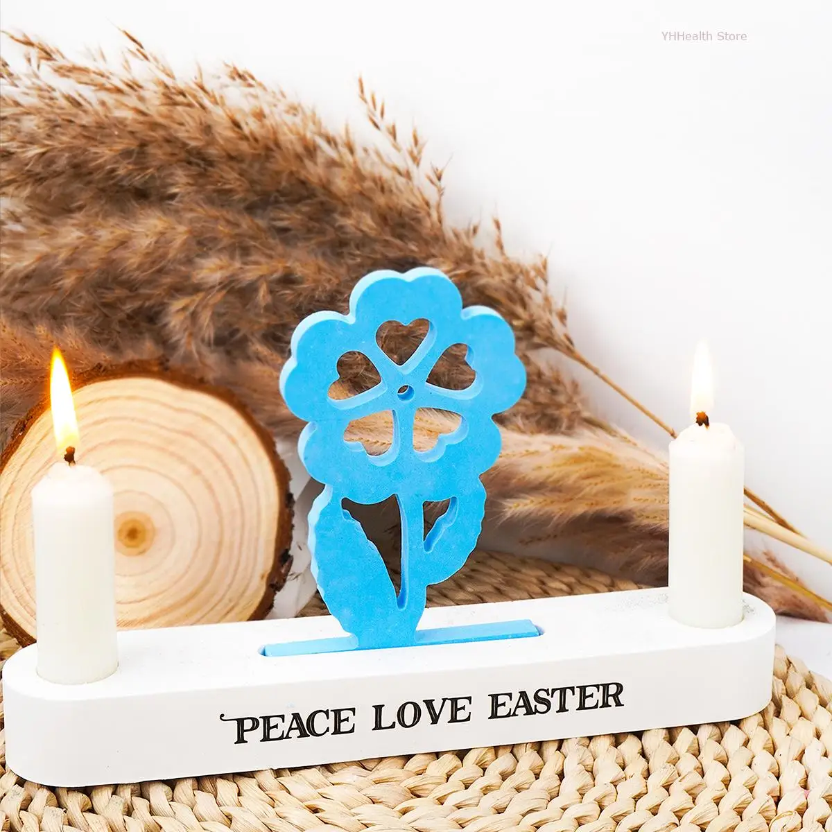 Цветочная Форма для подсвечника 3D полый цветок любви подсвечник силиконовая