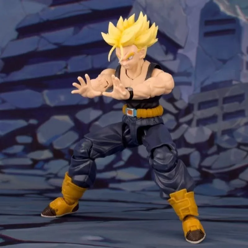 Фото Фигурка Demoniacal Fit SHF Транкс, аниме-фигурки Dragon Ball Z, Транкс, DBZ, Супер Сайян Гоку, пластиковые игрушки, подарок на день рождения №4