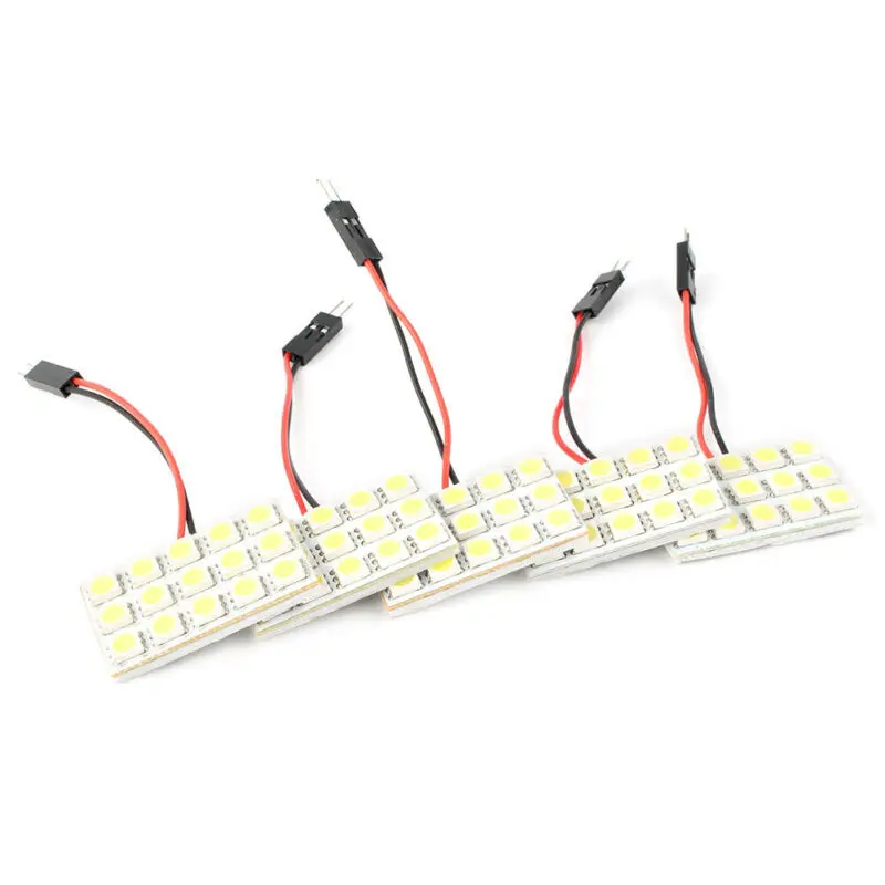 

SMD Festoon Dome Light Trunk Interior 5pcs 6500K BA9S Car DC 12V LED Panel