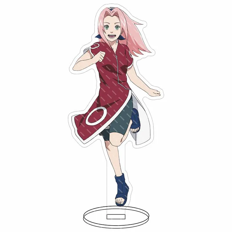 

16cm Anime Naruto Action Figure Haruno Sakura Sasuke Itachi Peripheral Standing Card Acrylic Desktop ornaments fans toys gift