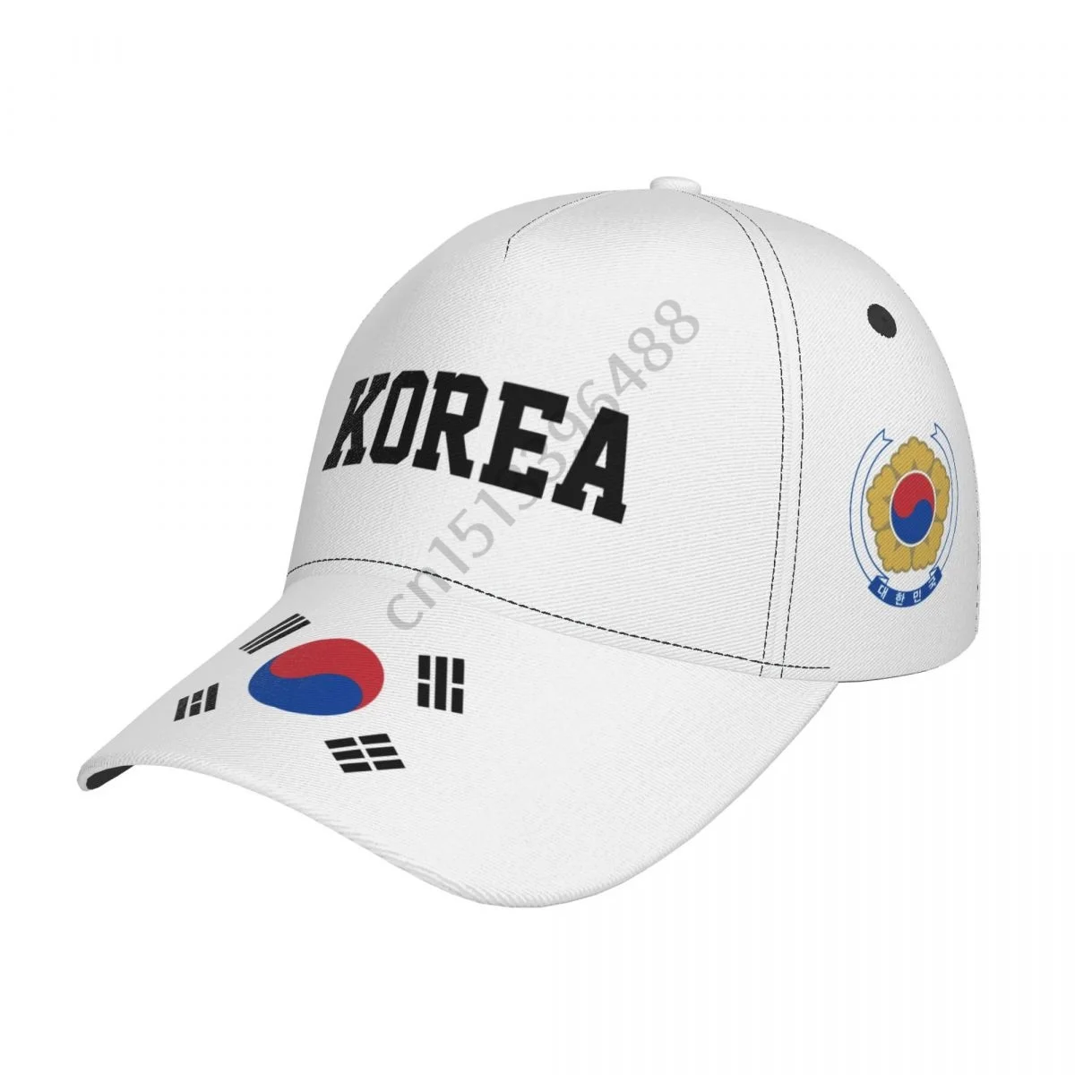 

Korea Country Flag Soccer Hats Sun Baseball Cap Breathable Adjustable Men Women Outdoor Fishing Hat
