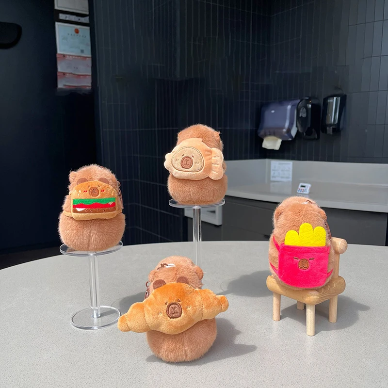 Креативный кулон с картофелем фри хлебом гамбургером Капибалой милый капибарой