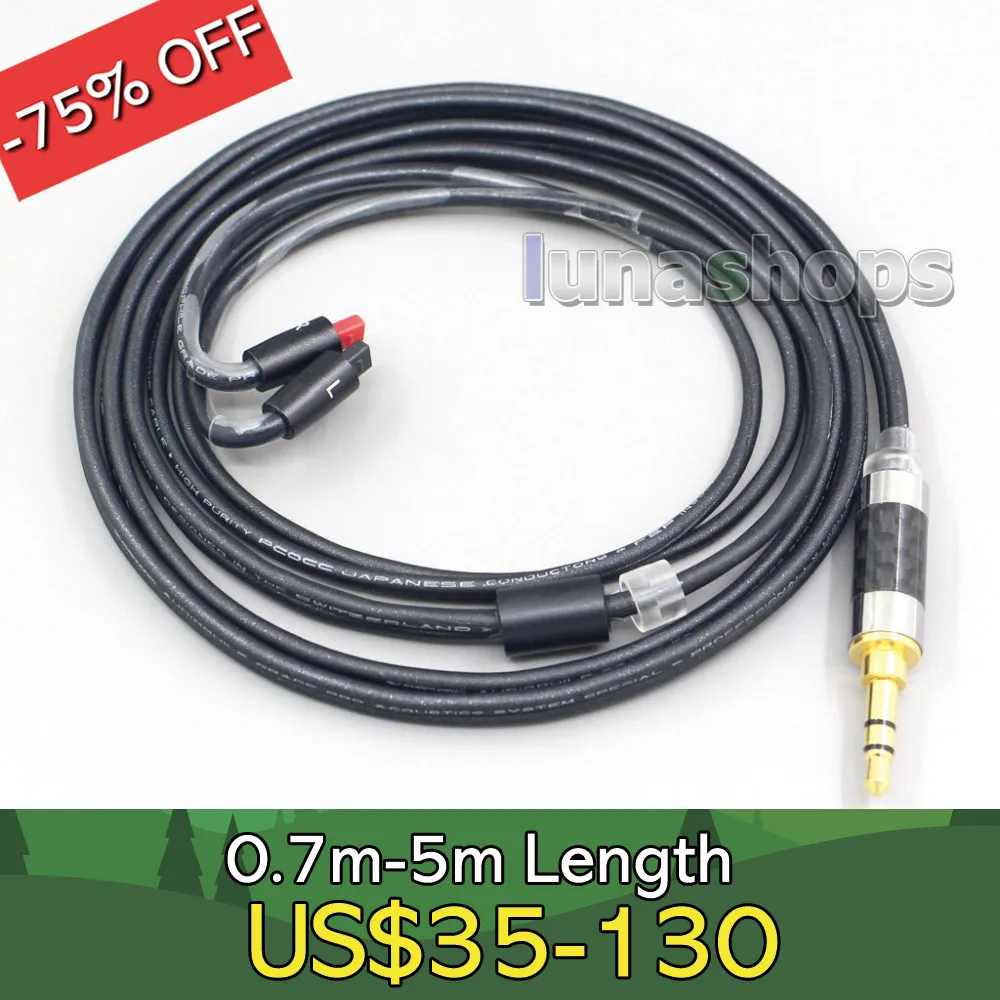 

2.5mm Black 99% Pure PCOCC Earphone Cable For Audio-Technica ATH-IM50 IM70 ath-IM01 ath-IM02 ath-IM03 ath-IM04 LN007111