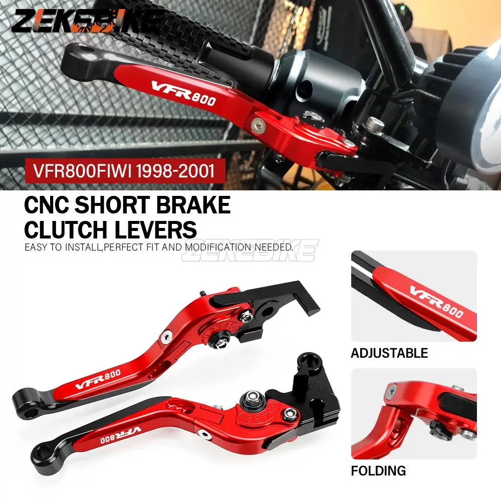 

Motorcycle Brakes Tie Rod Handbrake Brake Clutch Levers FOR Honda VFR800FIWI VFR800 FIWI 1998-2001 Adjustable Extendable Folding