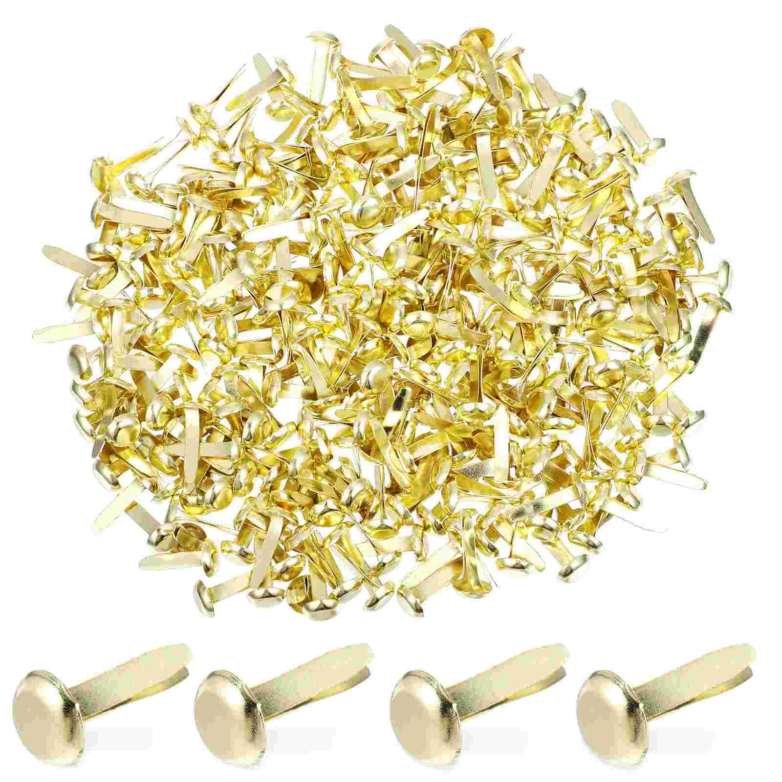 

300 Pcs Paper Buckle Opening Pin Metal Pastel Brads Fasteners Pins Crafting Kid Crafts Decorating Tools Binder Clips