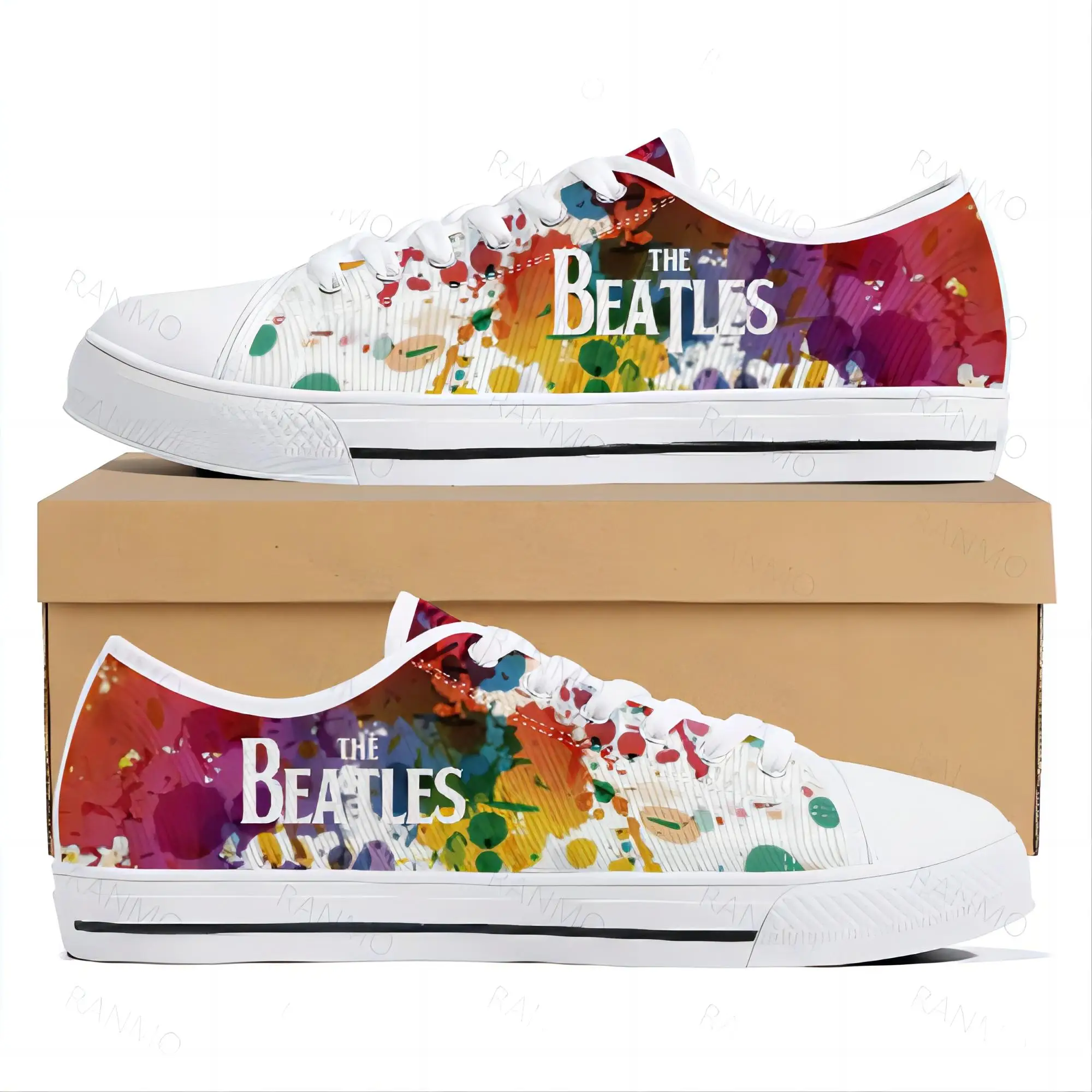 

The Abbey Road Beatle Rock Band Low Top High Quality Sneakers Mens Women Teenager Canvas Sneaker Casual Couple Shoes Custom Shoe