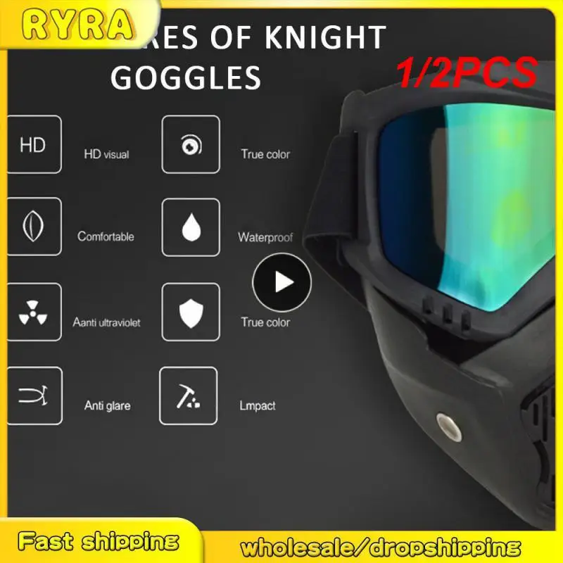 

1/2PCS Goggles anti-wind and sand equipment mask goggles motorcycle helmet off-road sports riding outdoor tactical