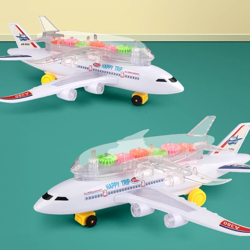 

Электрическая игрушка, красочный, детский движущийся самолет со звуком для детей 0-3 лет, для мальчиков и девочек