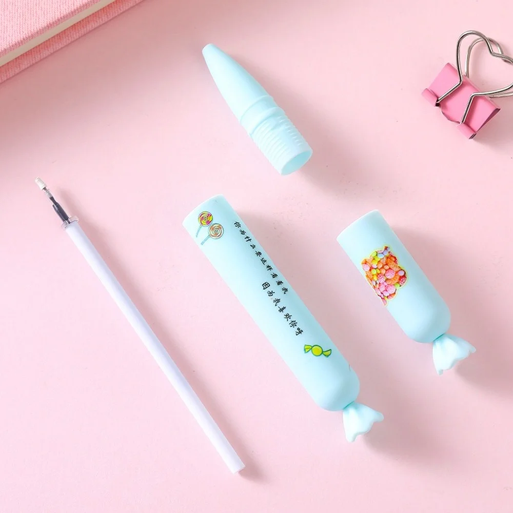 Neutral Pen Small Fresh and Lovely Creative Stationery Girl Heart Candy Sausage Pen 0.5 Students with Black Pen images - 6