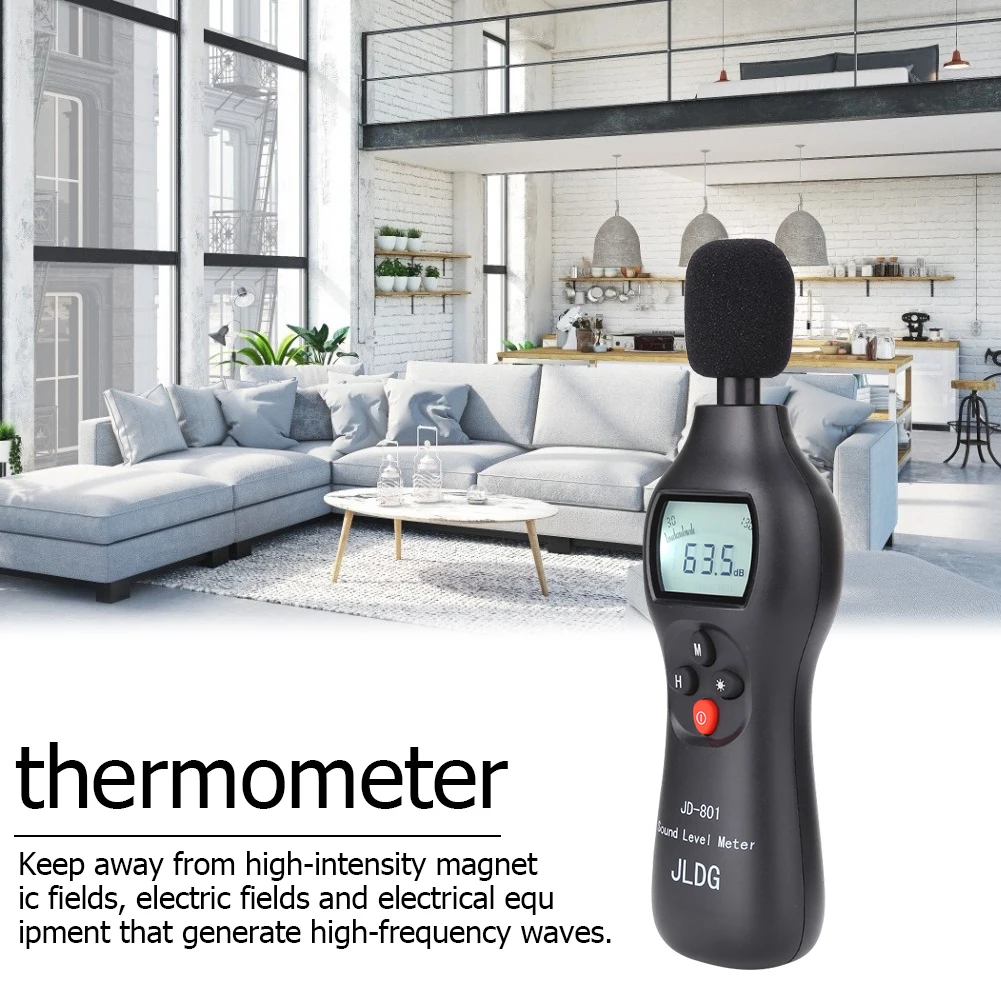 

Цифровой мини-шумомер, высокоточный детектор уровня звука, 30-130 дБ, с подсветкой