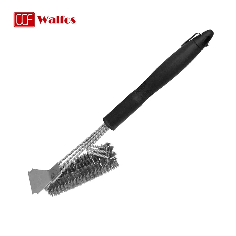 Щетка для чистки сетки барбекю Walfos щетка из проволоки нержавеющей стали гриля