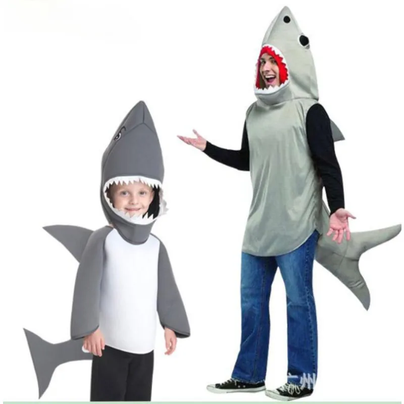 Детский костюм акулы разделенный одежда для косплея большой детское шоу